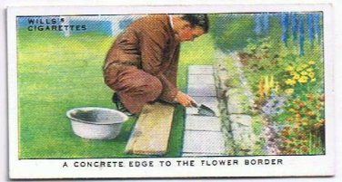 Wills Cigarette Card Garden Hints #3 Concrete Edge To Flower Border