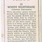 Wills Cigarette Card Wild Flowers #24 Woody Nightshade