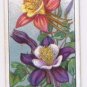 Wills Cigarette Card Garden Flowers #4 Columbines Aquilegias