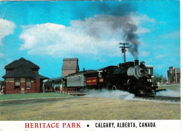 Alberta Postcard Calgary Heritage Park Train