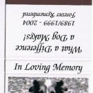 Matchbook Cover Dog Collie Im Memorian Max Schmoopy Ziss