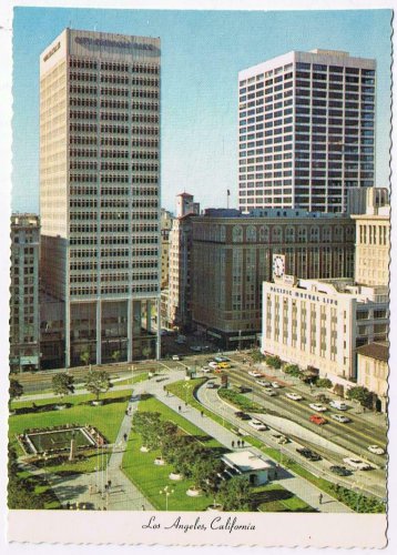 California Postcard Los Angeles Pershing Square Downtown