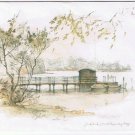 Apotek Pharmacy Medicine Envelope Illustrated Wharf Boats Denmark