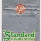Matchbook Cover Standard Plumbing Dominion Heating Equipment