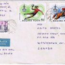 Stamps Art Hungary Envelope Budapest Olympics 1980 Soccer Horse Racing