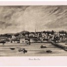 Engraving Reproduction Print Clayton Victoria Shore Line BC 8 1/2 x 11