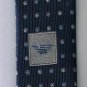 Giorgio Armani Collezioni Silk Neck Tie Dark Blue Silver Dots Armani Logo