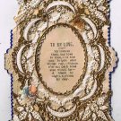 Love Valentine Card To My Love Fold Out Card Die Cut Delicate