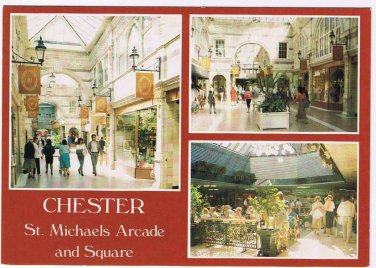 United Kingdom UK Postcard Chester St Michaels Arcade & Square