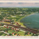 Postcard Aerial View Of Kempfelt Bay & Barrie Ontario