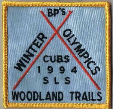 BP's Winter Olympics Cubs 1994 SLS Woodland Trails Sew On Patch 3" x 3"