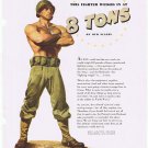 Pennsylvania Railroad Print Ad Bare Chested Fighter Weighs In 8 Tons Ampro 1940s