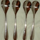 Pfaltzgraff Flatware 4 SOUP SPOONS 18/8 SONYA Glossy Modern Stainless