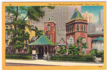New York Postcard NYC The Little Church Around The Corner