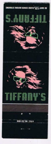 Matchbook Cover Tiffany's The Original Gentlemen's Club