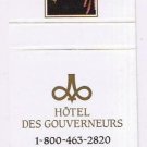 Matchbook Cover Hotel Des Gouverneurs Rimouski