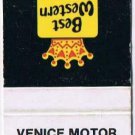 Florida Matchbook Cover Venice Best Western Motor Inn