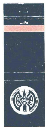 Matchbook Cover Platinum Axe Bodies Will Rock & Heads Will Roll