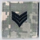 USMC Corporal 3 Black Chevrons On Camouflage Sew On Patch 2" x 2"