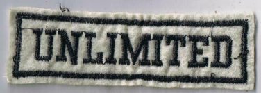 Unlimited Sew On Patch 2" x 4"