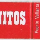 Matchbook Cover Benitos Pub & Bar Puerta Vallarta Mexico Half Size