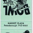 Matchbook Cover Lakeview Bowl Bowling Alley Peterborough Ontario