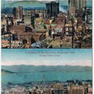 California Postcard San Francisco Two Views 1906 and 1909