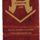 Matchbook Cover Hart Insurance Agency Slidell Louisiana