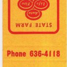 Matchbook Cover L L Cook Insurance Elkins West Virginia State Farm