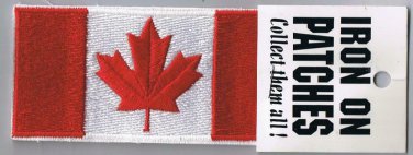 Canada Flag Iron On Sew On Patch 2" x 4" New
