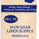 Matchbook Cover Hawaiian Linen Supply Honolulu Hawaii Jack Magoon