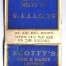 Euclid City New York Matchbook Scottys Wine Dance Liquors Diamond Match VINTAGE