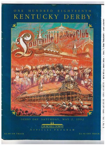 118th Kentucky Derby Churchill Downs Program Louisville Jockey Club