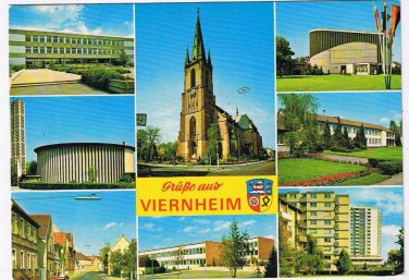 Germany Postcard Viernheim Hessen Multi View