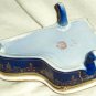 Cobalt Blue Piano Musical Art of Boucher 1859 On Lid
