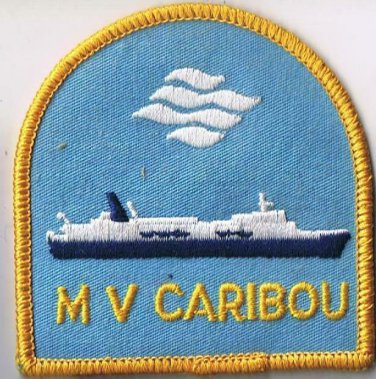 MV Caribou CNR Ferry Newfoundland North Sydney Iron On Sew On Patch 3" x 3"