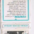 Educational Matchbook Cover Curfew Stories Behind Words