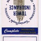 Matchbook Cover James H Wray Insurance Chicago Illinois Tower Insurance