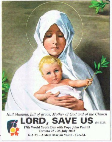 Prayer Card Sticker 17th World Youth Day Toronto 2002