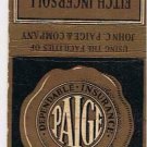 Matchbook Cover Fitch Ingersoll Insurance Buzzards Bay Massachusetts