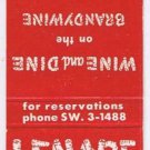 Matchbook Cover Lenape Inn Lenape Pennsylvania