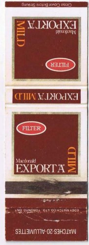 Advertising Matchbook Cover McDonald A Mild Cigarettes