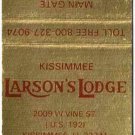 Florida Matchbook Cover Kissimmee Larson's Lodge Cheffies Restaurant Lounge