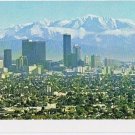 California Postcard Los Angeles  Panorama Snow Capped Mountains Long Card
