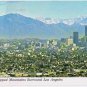 California Postcard Los Angeles Panorama Snow Capped Mountains Long Card