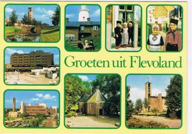 Holland Netherland Postcard Groeten uit Flevoland Multi View