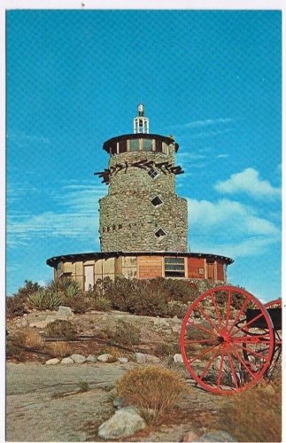 California Postcard Jacumba Desert View Tower Wagon Wheel