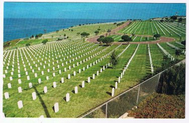 California Postcard Point Loma San Diego Fort Rosecrans National Cemetary