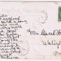 Christmas Postcard Embossed Purple Flowers Postmark 1908