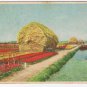 WWII Holland Postcard Haystack Military Postage Free Card from Soldier
